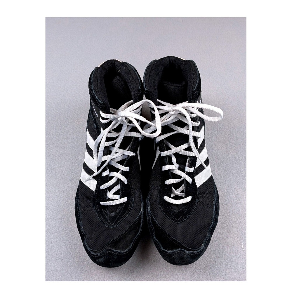 Adidas Wrestling Shoes Mens 11.5 Black White High Top Gum Sole 177904